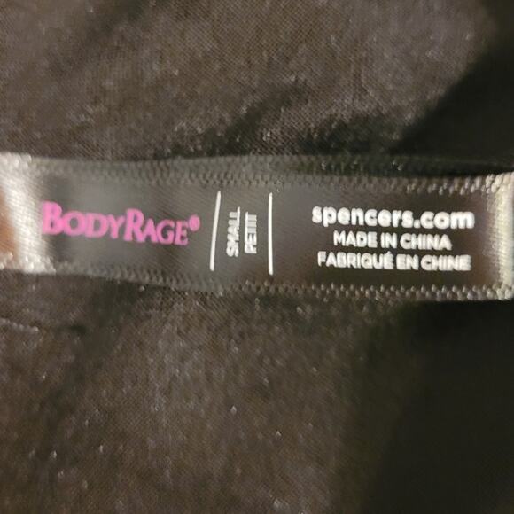 Body Rage rainbow flower faux leather cutout rave festival bra top pride S - Picture 5 of 9